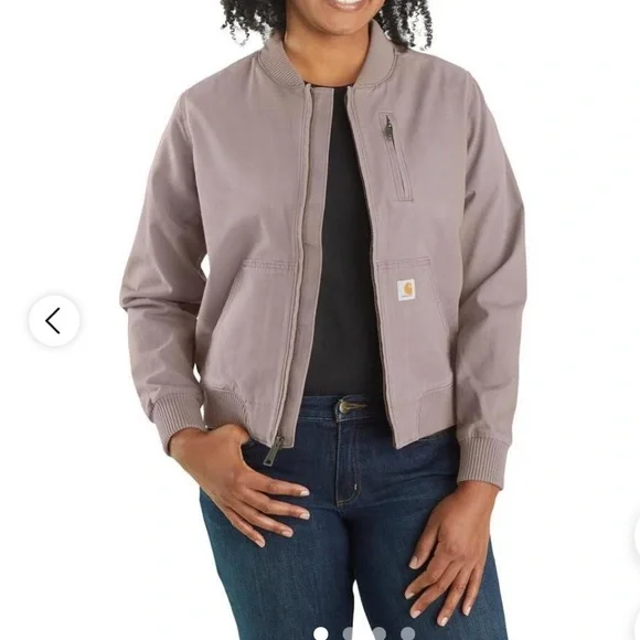 New with tags!Carhartt Women's rugged flex Utility Jacket in mauve/purple/grey. - Picture 1 of 7